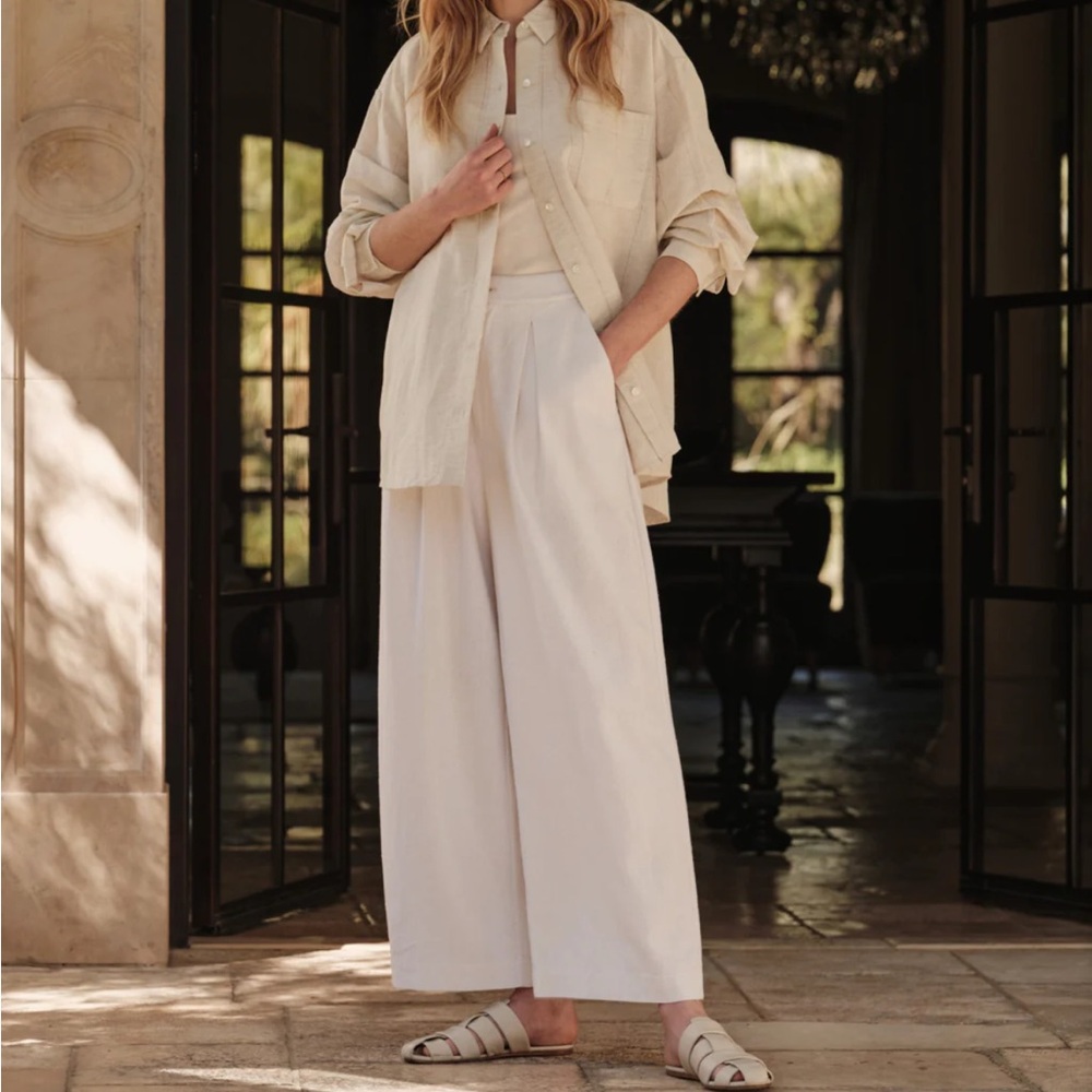 NWT! Jenni Kayne Relaxed Trouser in Ivory - 4 - Picture 2 of 5